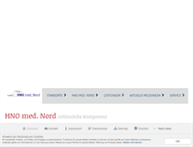 Tablet Screenshot of hno-med-nord.de
